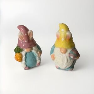 Cracker‎ Barrel Mini Easter Gnome Salt And Pepper Shakers